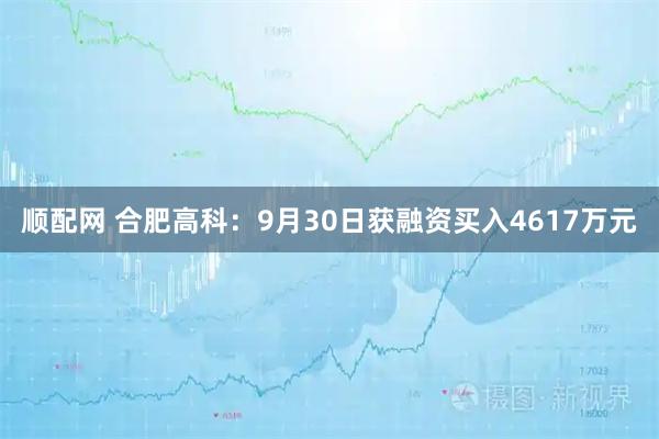 顺配网 合肥高科：9月30日获融资买入4617万元